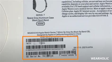 apple watch identification number.